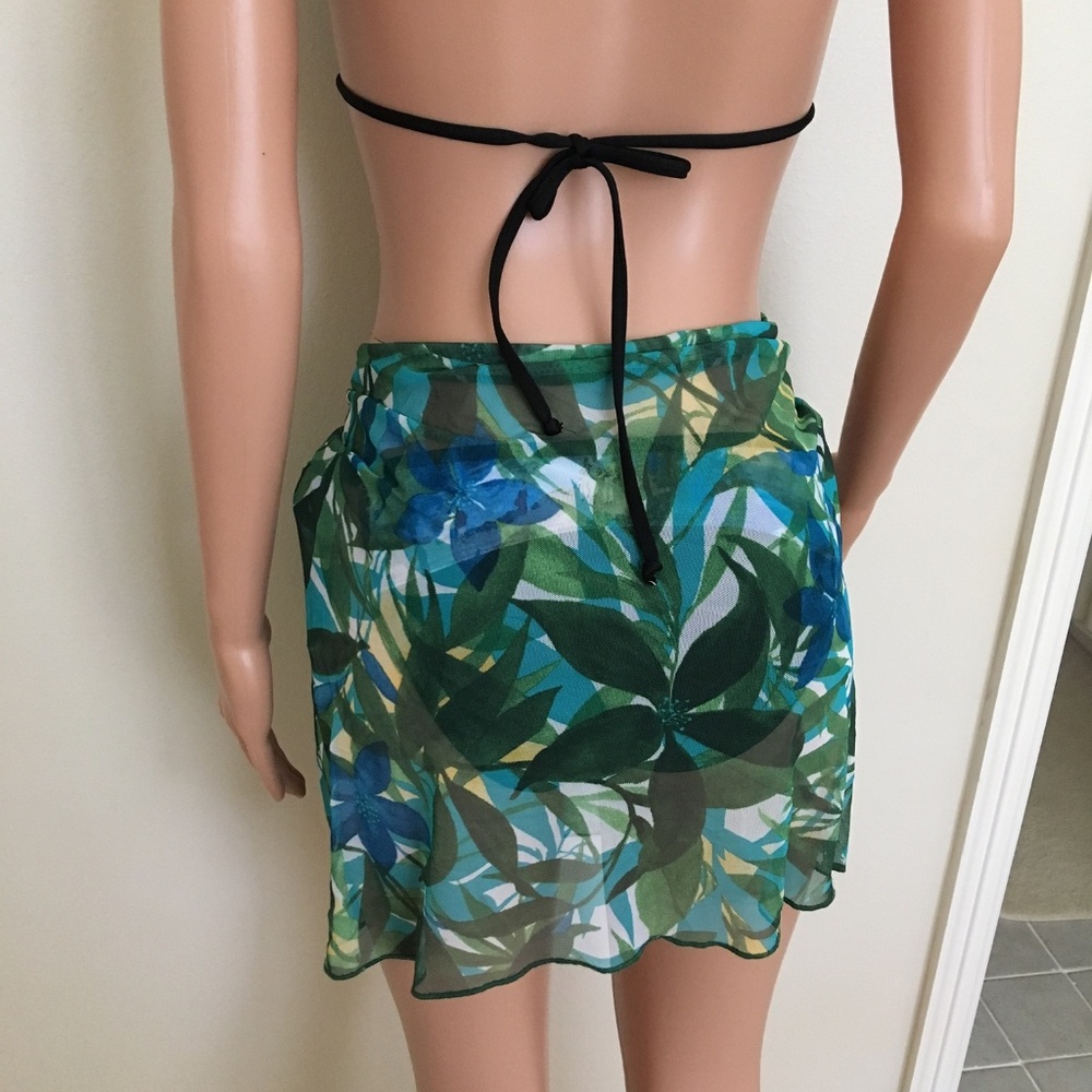 Sarong, Sheer Foliage Pattern